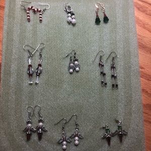 Handmade Christmas earrings.